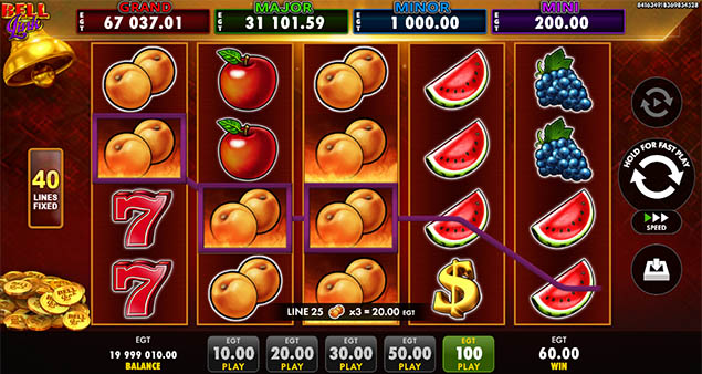 EGT Digital - Flaming Hot Bell Link Win Screen - Play.co.za