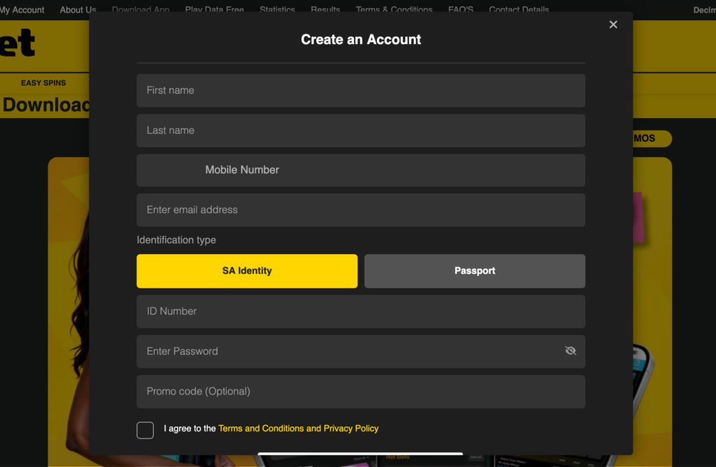 EasyBet App Guide Sign in