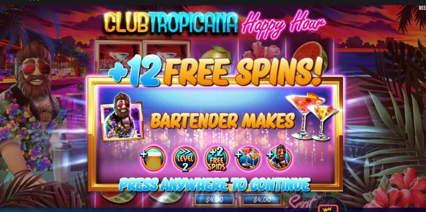 Pragmatic Play - Club Tropicana - Happy Hour Free Spins - Play.co.za