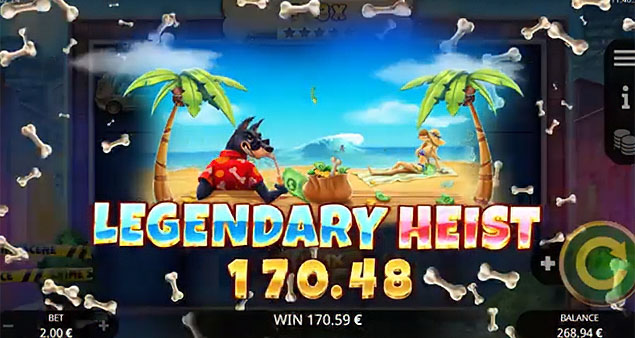 Booming Games - Dog Heist Shift 'N' Win Legendary Heist - Play.co.za