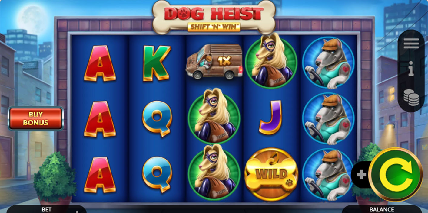 Booming Games - Dog Heist Shift 'N' Win Slot Gameplay - Play.co.za