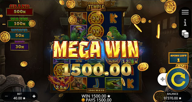Booming Games - Forbidden Temple Power Hit Mega Win - Play.co.za