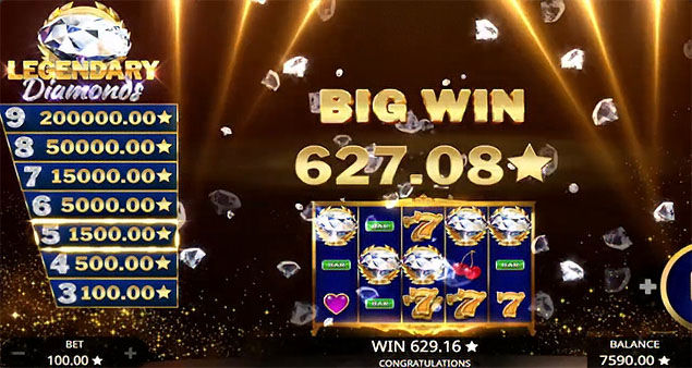 Booming Games - Legendary Diamonds Big Win - Play.co.za