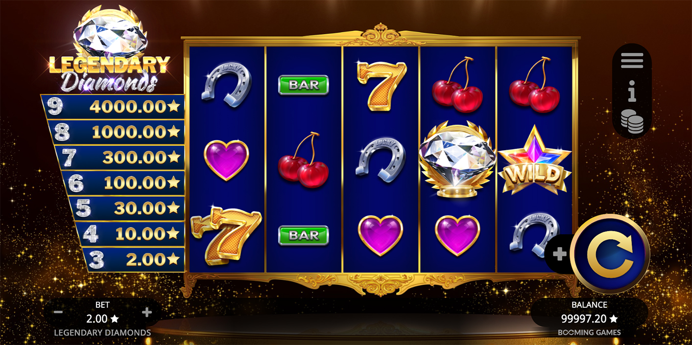 Booming Games - Legendary Diamonds Slot Gameplay - Play.co.za