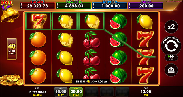 EGT Digital - 40 Super Fruits Bell Link Win - Play.co.za
