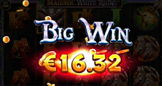 Spinomenal - Majestic White Rhino Big Win - Play.co.za