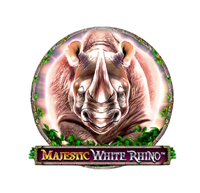 Spinomenal - Majestic White Rhino Slot Logo - Play.co.za
