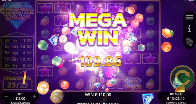 Booming Games - Crystal Classics Mega Win - Play.co.za