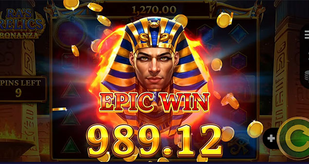 Booming Games - Ra's Relics Bonanza Epic Win - Play.co.za