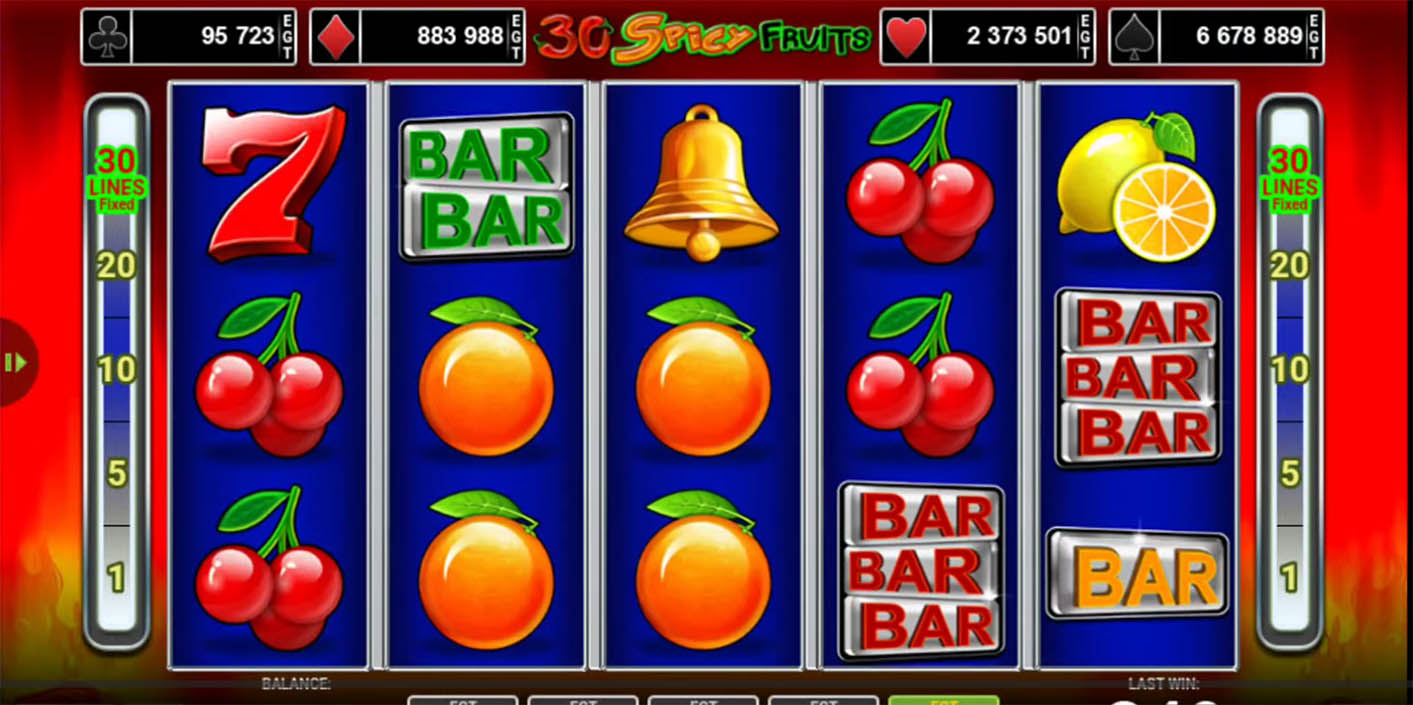 EGT Digital - 30 Spicy Fruits Slot Gameplay - Play.co.za