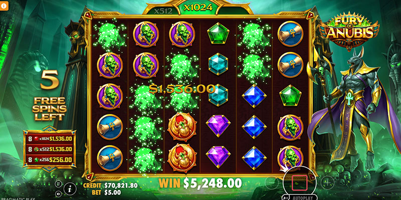 Fury of Anubis Gameplay by Pragmatic Play
