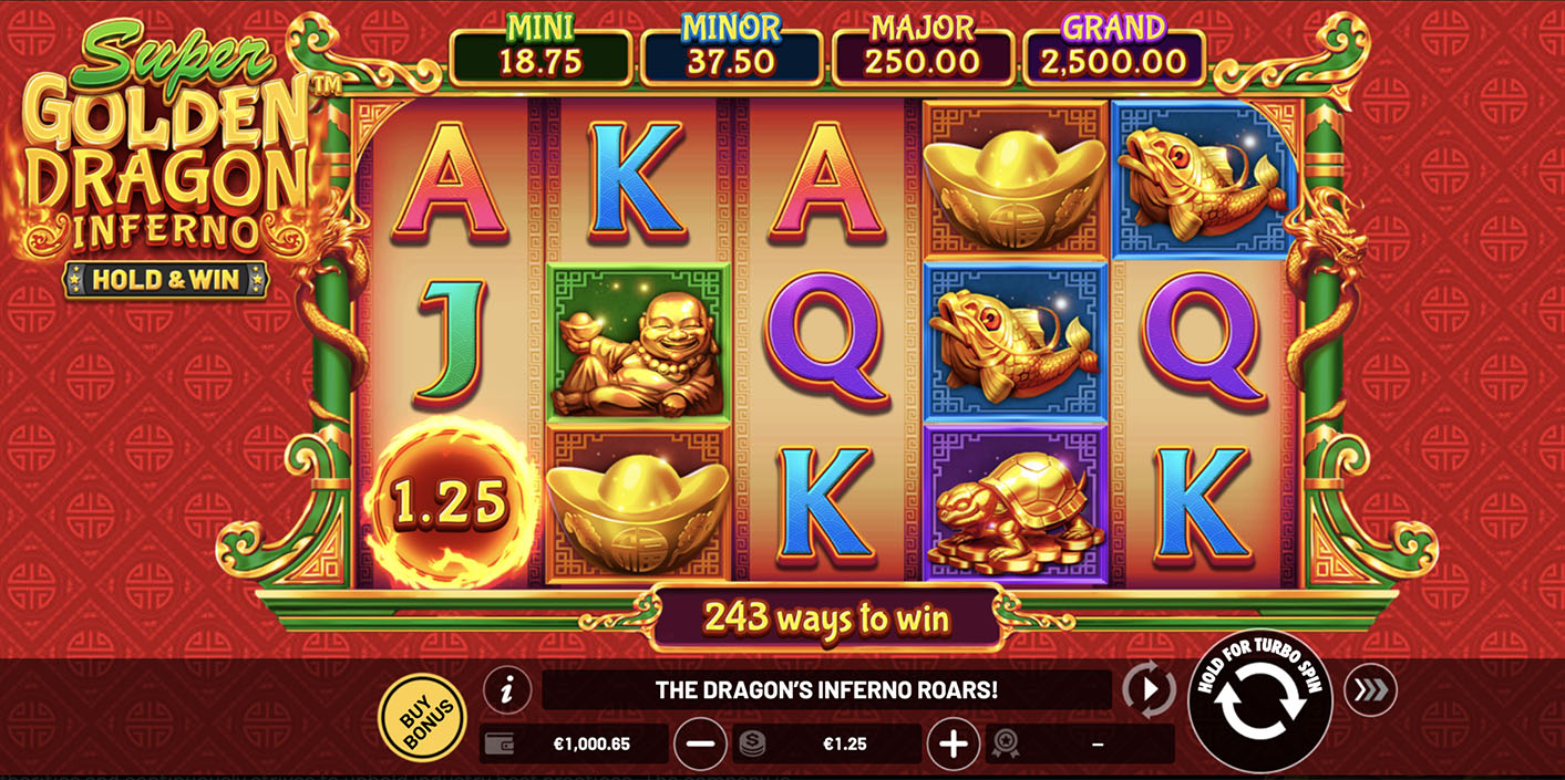 Betsoft - Super Golden Dragon Inferno Slot Gameplay - Play.co.za