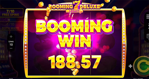 Booming Games - Booming Seven Deluxe Legacy Booming Win - Play.co.za