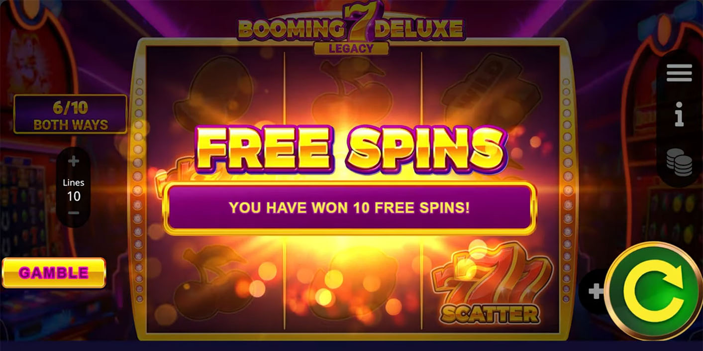 Booming Games - Booming Seven Deluxe Legacy Free Spins - Play.co.za
