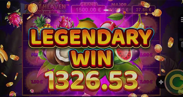 Booming Games - Fruit Heaven Hold and Win Legendary Win - Play.co.za