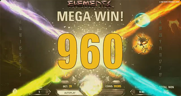 NetEnt - Elements- The Awakening Mega Win - Play.co.za