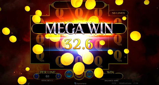 Spinomenal - Wildfire Fruits Mega Win - Play.co.za