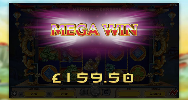 NetGaming - Wrath of the Dragons Mega Win - Play.co.za