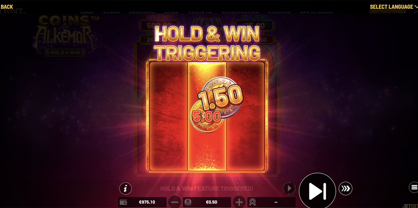 Betsoft - Coins Of Alkemor - Hold & Win Hold & Win Triggering - Play.co.za