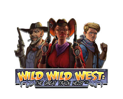 NetEnt - Wild Wild West - The Great Train Heist Slot Logo - Play.co.za