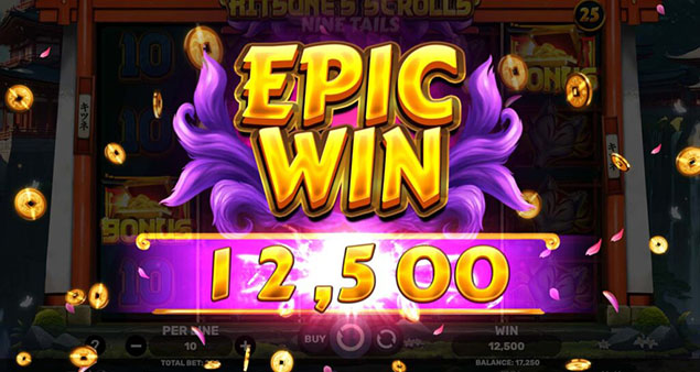 Spinomenal - Kitsune’s Scrolls – Nine Tails Epic Win - Play.co.za