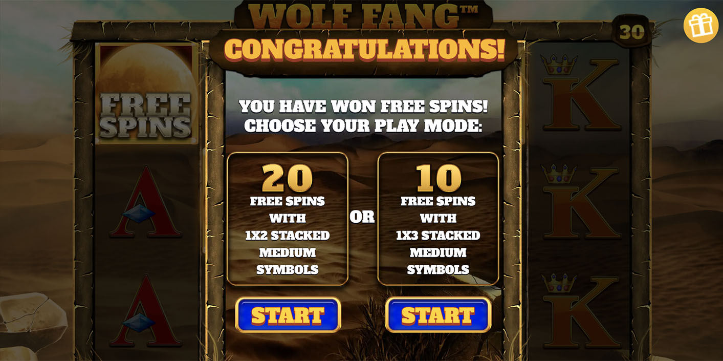 Spinomenal - Wolf Fang - Golden Sands Free Spins Win - Play.co.za